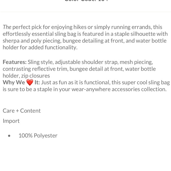 NEW Free people Sherpa sling bag - Picture 6 of 9